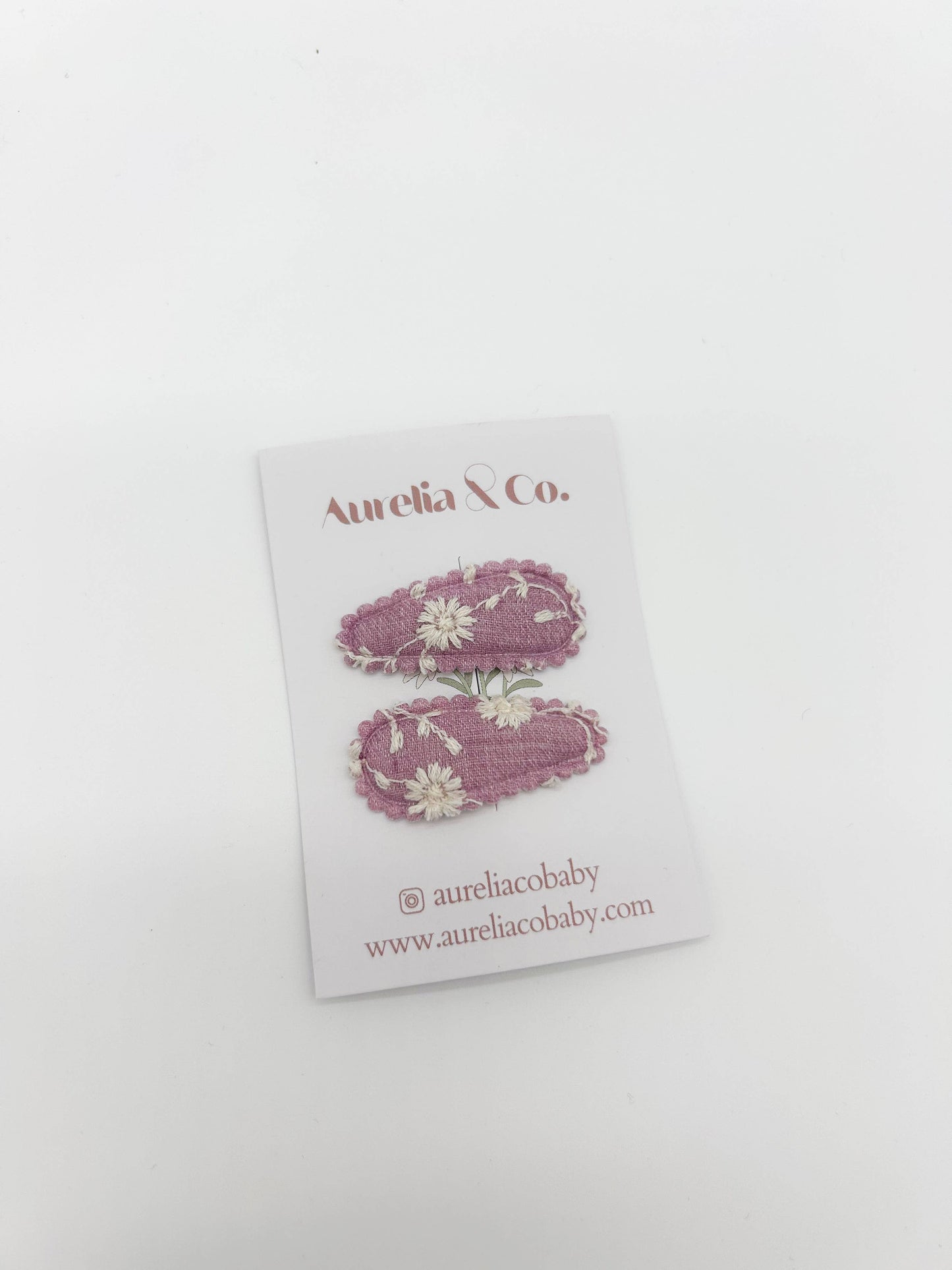 Mini Floral Baby Fabric Hair Barrettes