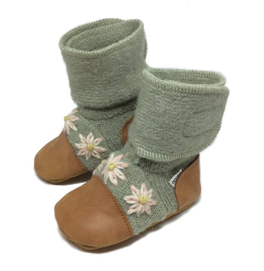 NOOKS Sage Felted Wool Booties