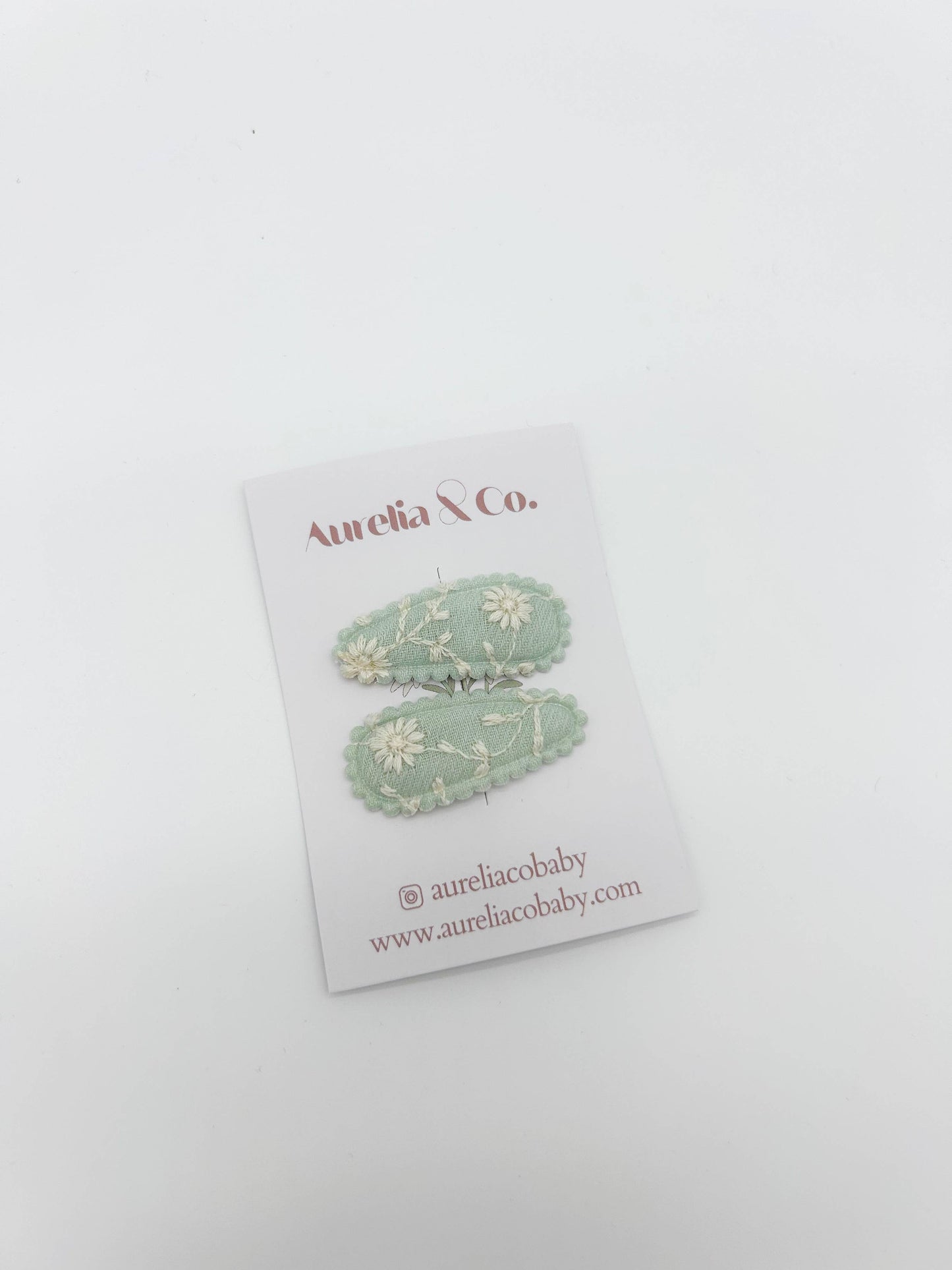Mini Floral Baby Fabric Hair Barrettes