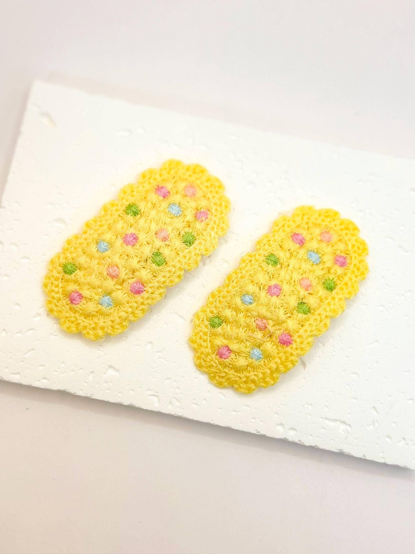 Crochet Hair Barrettes – Colorful & Whimsical Kids' Clips