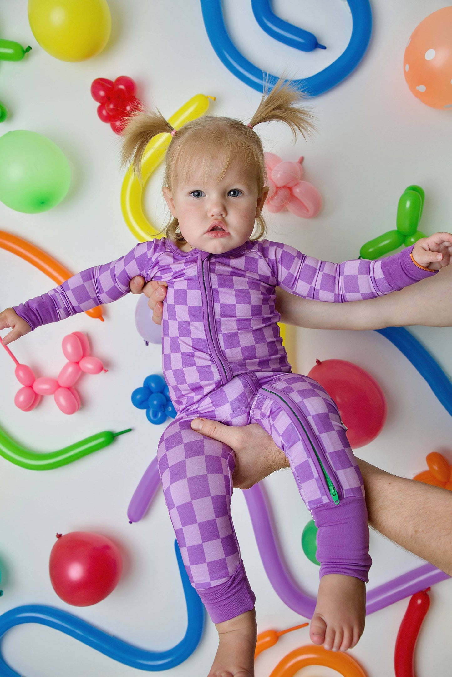 Love&Grace bamboo Bedtime berry zip romper