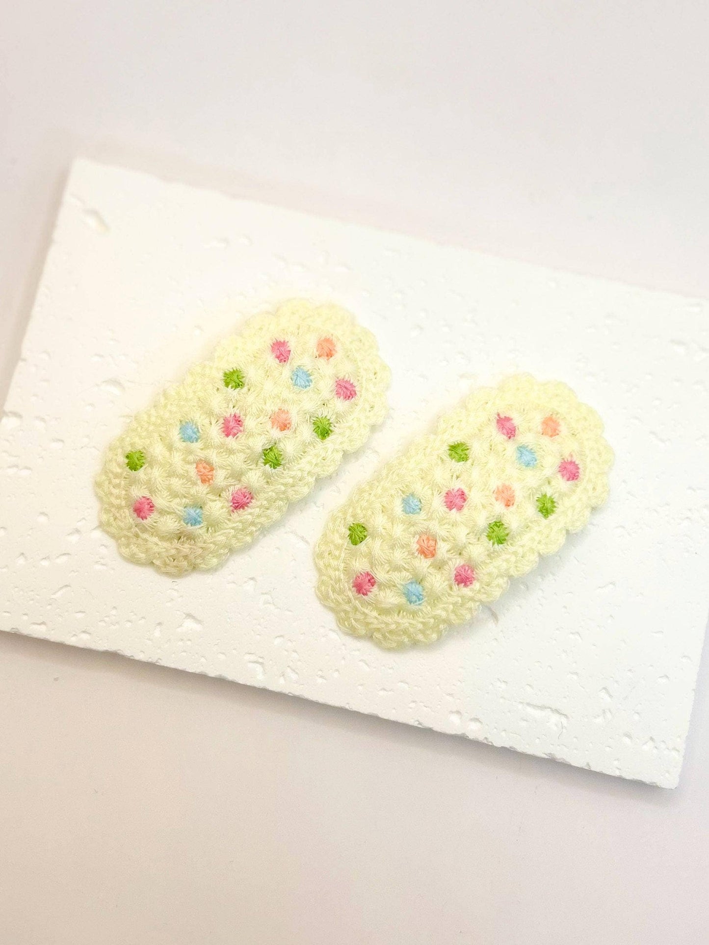 Crochet Hair Barrettes – Colorful & Whimsical Kids' Clips