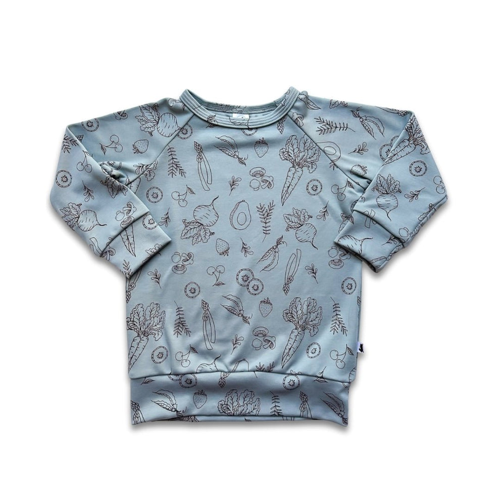 LITTLE & LIVELY BAMBOO RAGLAN PULLOVER (VEGGIES)